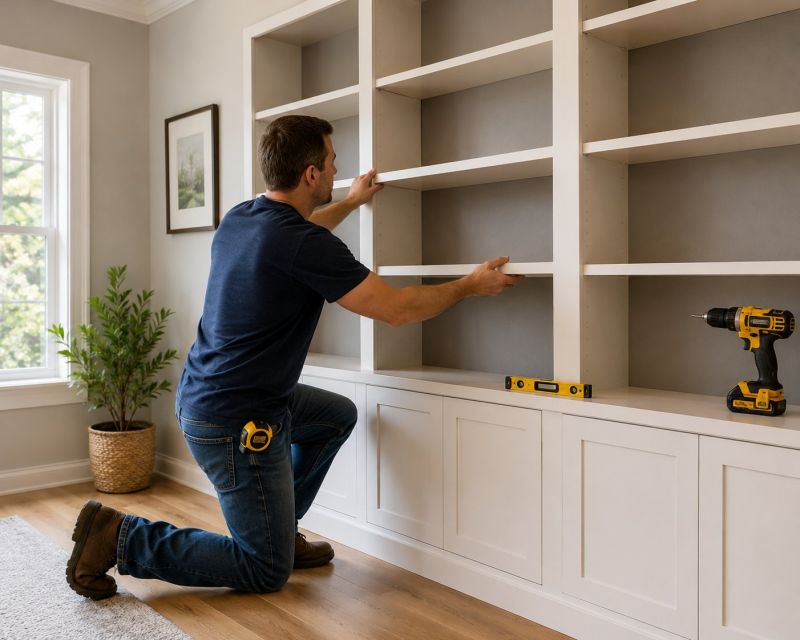 Custom Bookshelves Installation in Woodbridge, VA